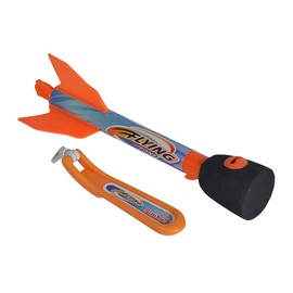 Simba Space Rocket 107202415 Whistle Rocket with Whistle Sound, Rubber Slingshot, 23 cm, Outdoor, Garden Toy, from 3 Years, Orange