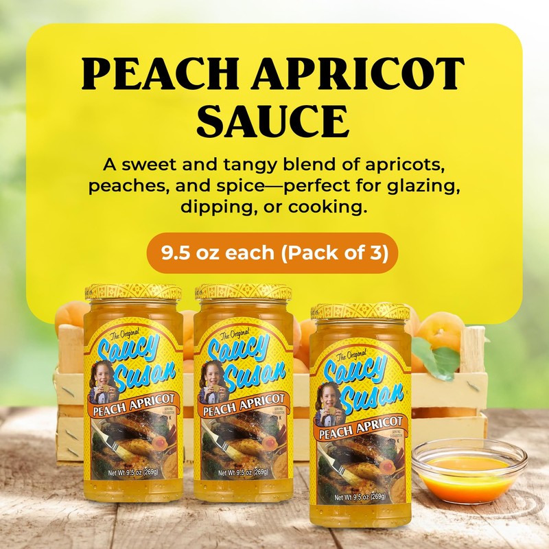 Saucy Susan Peach Apricot ORIGINAL Sauce – 3 Pack (3