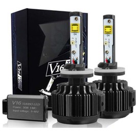 PolarLander Auto Car 8V-48V LED Headlamp 30W V16 Turbo LED Lamp Auto 3600LM LED Head Light Headlight Kit 881 (Pack for 2)