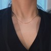 Set of 2 14k snake 1mm silver necklace layered choker