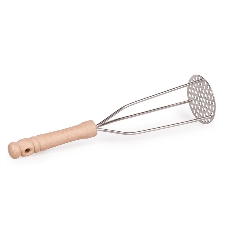 Hofmeister Wooden Potato Masher with Metal Perforated Plate