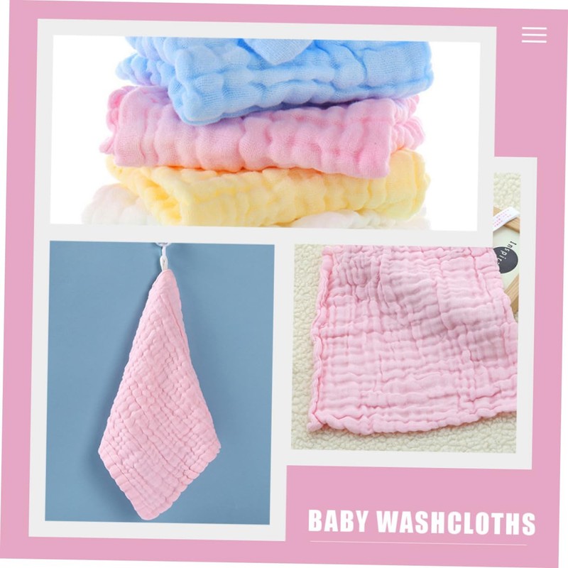 VICASKY 15 Pcs Saliva Hand Towels Bath Towel Muslin Cloth