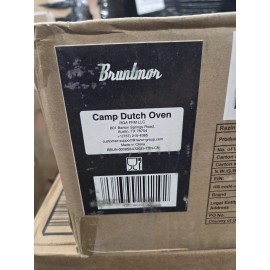 Bruntmor 10 Quart Camp Dutch Oven With Meat Rack.
