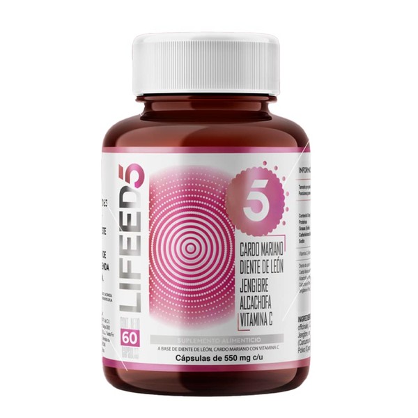 LIFEED Cardo Mariano, Diente de Len, Crcuma, Vitamina C, Jengibre