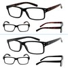 GUD Reading Glasses 5-Pack Readers Spring Hinge Reading Eyeglasses for