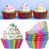 Pack of 100 Muffin Baking Moulds, Cupcake Wrapper, Rainbow Paper
