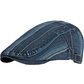 White Fang CA865 Men's Hunting Hat, Denim, Striped, Stylish, Stylish, Cool, navy