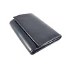 Black Leather Key Holder/Key Case Wallet Key Ring Soft Nappa