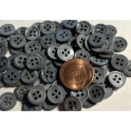 Unbranded 8 Small Tiny Iridescent Dyed Gray Trocas Shell MOP Buttons 10mm 3/8" 12766