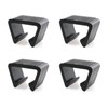 HJGarden 4pcs Black Rattan Furniture Clamps Outdoor Patio Clamps Garden