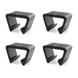 HJGarden 4pcs Black Rattan Furniture Clamps Outdoor Patio Clamps Garden Sofa Fasteners Connectors