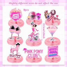 Pink Pony Club Decorations Pink Pony Club Table Decorations Honeycomb Centerpieces for Table Decor Party Supplies