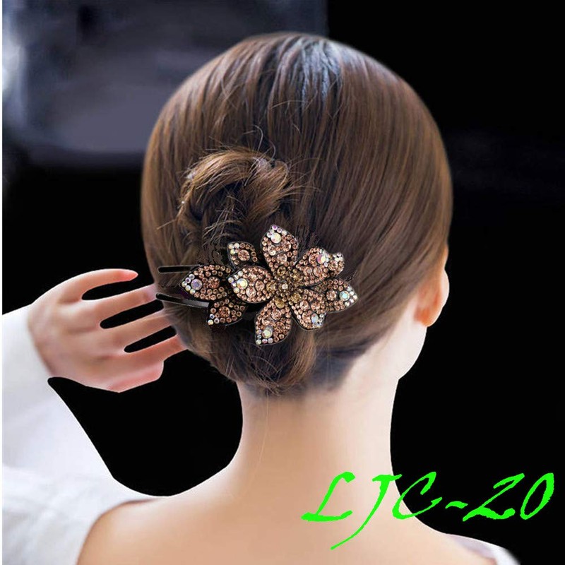 5 pinzas para el pelo con diamantes de imitación de