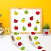 500 Pcs Apples Roll Stickers 16 Designs Lovely Fruit Sticker