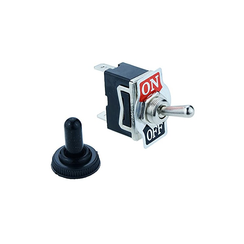 Waterproof On/Off Toggle Flick Switch SPST 15A