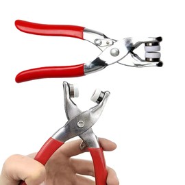 WUDQIJI Press Stud Fasteners Set of 100 Bronze Clothing Snaps Button Jersey Press Studs Leather Rivets Set 9.5 mm Metal Press Studs Kit Leather Button Metal Ring Button Press Studs with Pliers