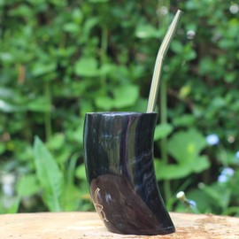 Gaucho Bruno - Terere Starter Kit | mit Guampa Cup | Edelstahl Bombilla | paraguayischen Stil | Perfekt für Tereré