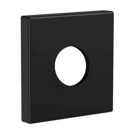 Heyalan Matte Black 1.95 Inch Shower Arm Flange Replacement Square Escutcheon Cover Plate, 1 Piece, Stainless Steel