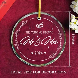 Wedding Gifts for Couple, Mr and Mrs Gifts, Wedding Gifts for Couples 2024, Wedding Gifts for Bride and Groom, Future Mrs Gifts, Bridal Shower Wedding Gifts, First Christmas Married Ornament 2024