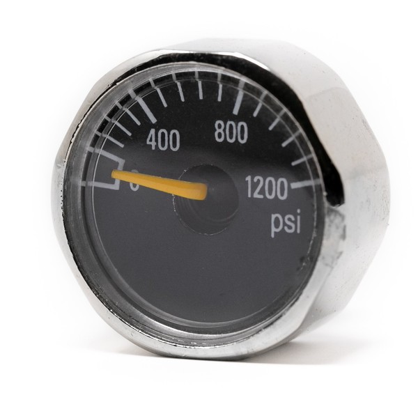 PIC Gauges HEX-108RN Center Back Mount Dry Non-Fillable Miniature Hex