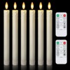 Flameless Taper Candles with Remote Timer, Battery Operated Led Warm