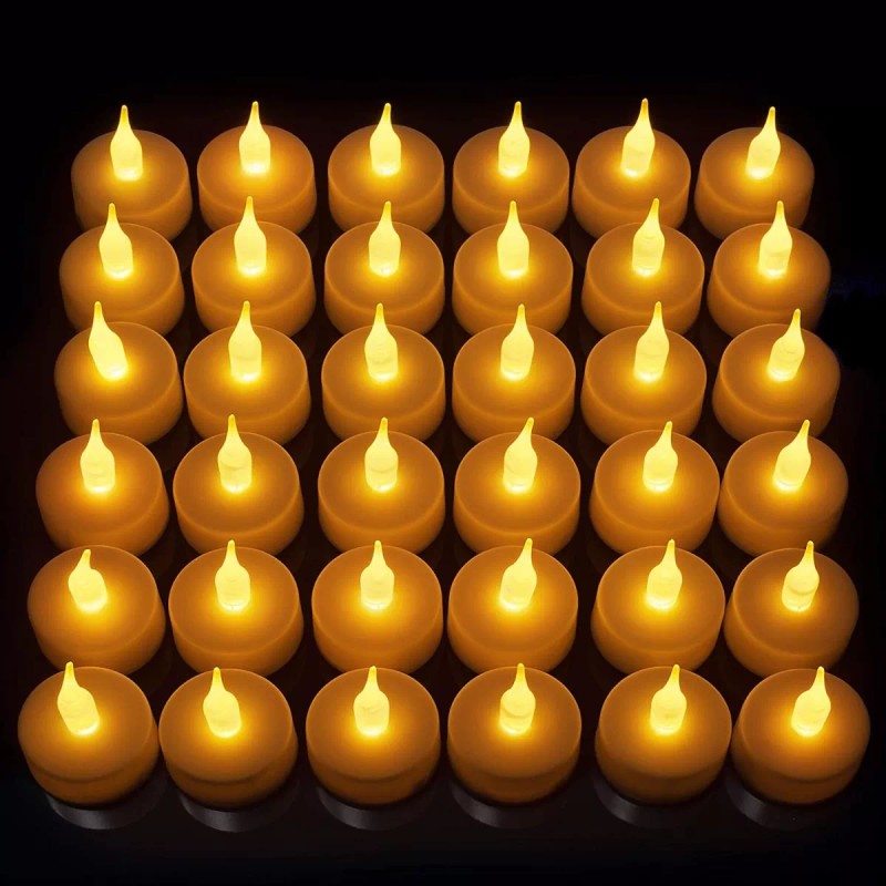 Led 24 Velas Led Ambar Parpadeantes Decoracion Fiestas Boda Xv
