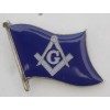 Free Mason Wavy Flag Lapel Hat Pin Freemason Tie Tack