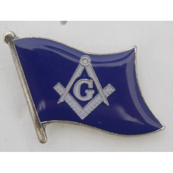 Free Mason Wavy Flag Lapel Hat Pin Freemason Tie Tack