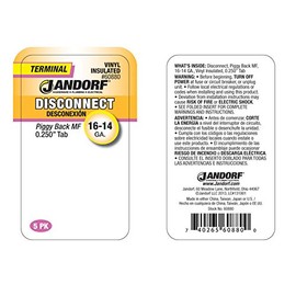 Jandorf Specialty Hardw Term Disc M/F Piggyback .25Tab 60880