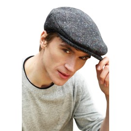 Hanna Hats Tweed Gorras y Sombreros, Azul-Gris, Medium