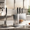ENOKING Double-Sided Magnetic Knife Block, 12in Silver Stainless Steel Knife