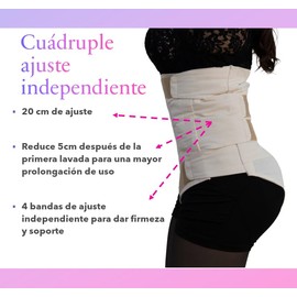 Vany Faja de Manta Postparto, 100% Natural, Hipoalergénica, Talle Alto, Soporte Abdominal, Recuperación Postquirúrgica (1, Mediano)