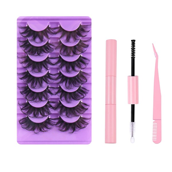 FAIRYGATE Fluffy Lashes False Eyelashes 7 Pairs Strip Eyelash with