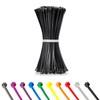 Pack of 100 Black Cable Ties, UV Resistant, Nylon, Various