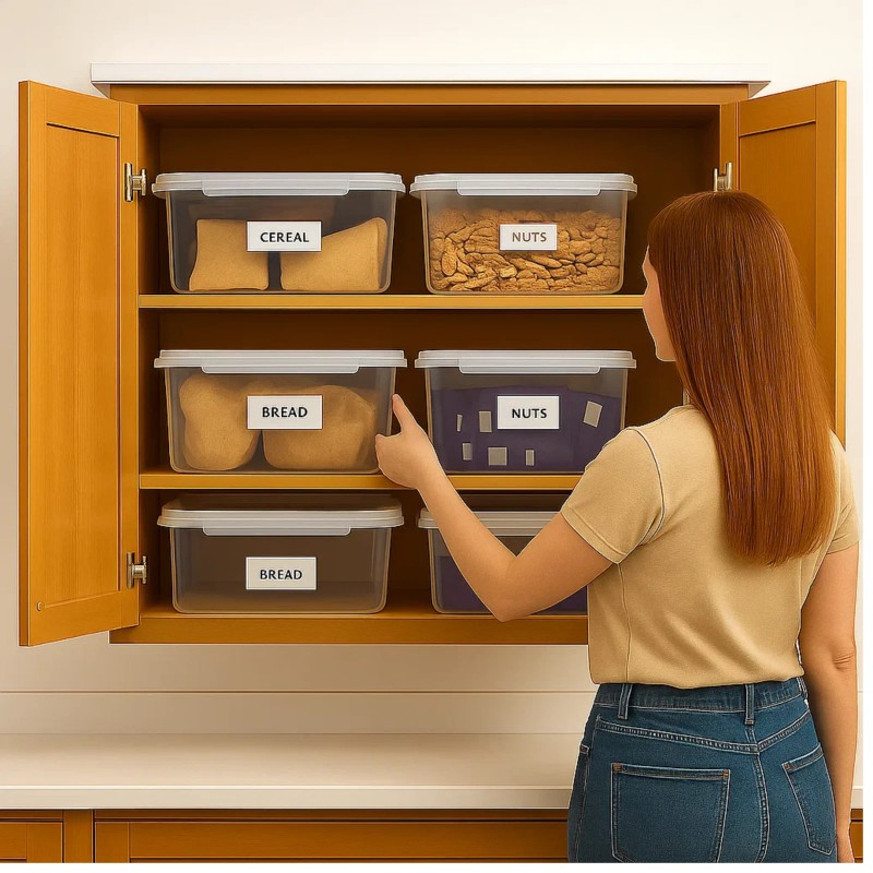Lustroware Large Capacity Airtight Food Storage Container Set of 4