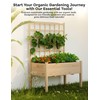 OutdoorVibe Elevated Wooden Planter Box with Trellis, 46"x23"x65" Raised Garden
