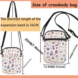 TSOTMO Anime Merch Gift Anime Crossbody Bag for Anime Fans Japanese Anime Gift Castle Gift Anime Movie Character Gift (Anime cross)