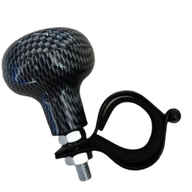 Luminuti 1 Pcs Black Steering Wheel Spinner Knob, Steering Wheel Knob, Universal Fit for All Cars, Truck Boat Tractors, Forklifts, Steering Wheel Accessories （Carbon Fiber）