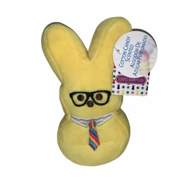 Dan Dee Peeps Scented Bunny Plush Yellow Glasses Tie Cotton Candy 6" Dan Dee 2022 Easter