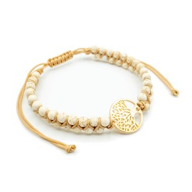 AusTree of Life Bracelet - Gift for Women, Mother, Daughter, Girls - Yoga Jasper Gemstone Bead Bracelet Pendant Spiritual & Lucky Charm - Beads Jewellery Green - 16 - 24 cm, Stainless Steel, Jasper