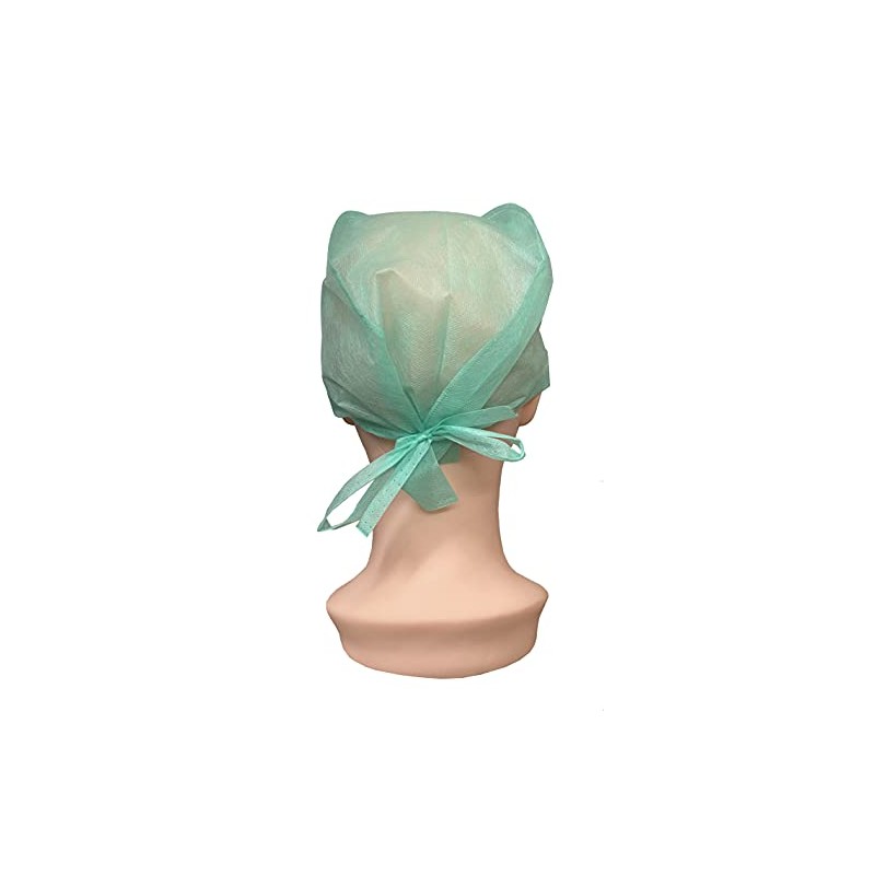 100x Premium Disposable Theatre Hat with Ties - Tie Backs