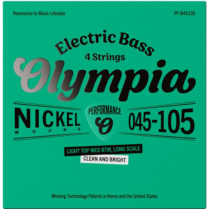 Olympia Performance Bass Guitar Strings – Long Scale Nickel Wound