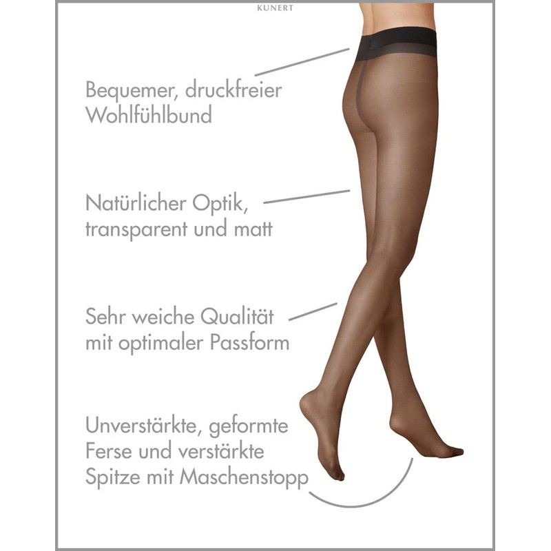 Kunert Women's Tights, Black (Black 0500), 8 (Manufacturer size: 42/44)