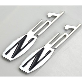 Aimoll 2X Z51 Emblem Badge C6 Z06 Vette Style Decal Replacement for Corvette (Chrome Black)
