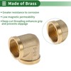 HEROFFIX Brass Pipe Fittings 3/4" Female Internal Thread Elbow 1.57"