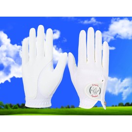 SIMPLE SYMBOL Women's RainGrip Golf Glove Two Pack,Hot Wet Weather Comfort,（Two Left Hands Or Two Right Hands Or One Pair） Four Colors to Choose from Pink/Purple/White/Green(White,XL,Right)