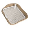 Dog Potty Tray with Raised Fences Removable Mesh Grid Pad