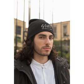 ALLNTRENDS God Over All Things Beanie Hat Christian Warm Winter Cap (Navy Blue)