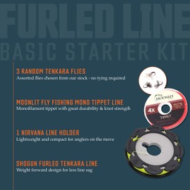 DRAGONtail Basic Tenkara Starter Kit with Premium Furled line (Rod not Included) (12.5ft)