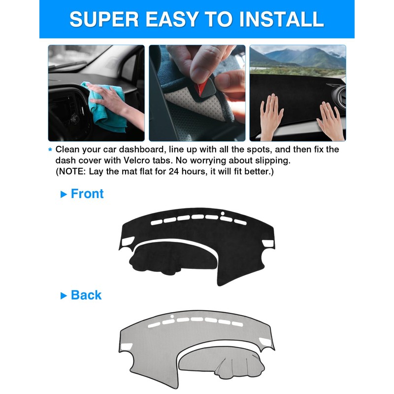 Autorder Dashboard Cover Mat for 2010-2013 Mazda 3 Sedan/Hatchback/MazdaSpeed3 Accessories